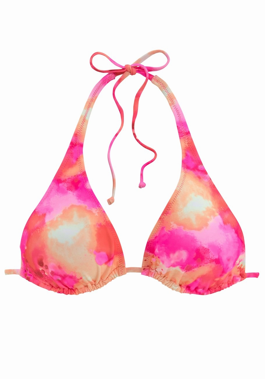 LASCANA Women's Tie Dye Triangle Bikini Top