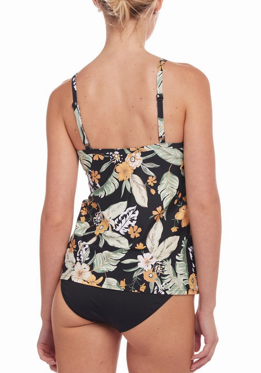 LASCANA Women's Tropical Print Underwire Tankini To