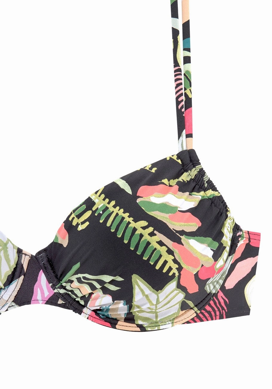 LASCANA Women's Tropical Underwire Bikini Top