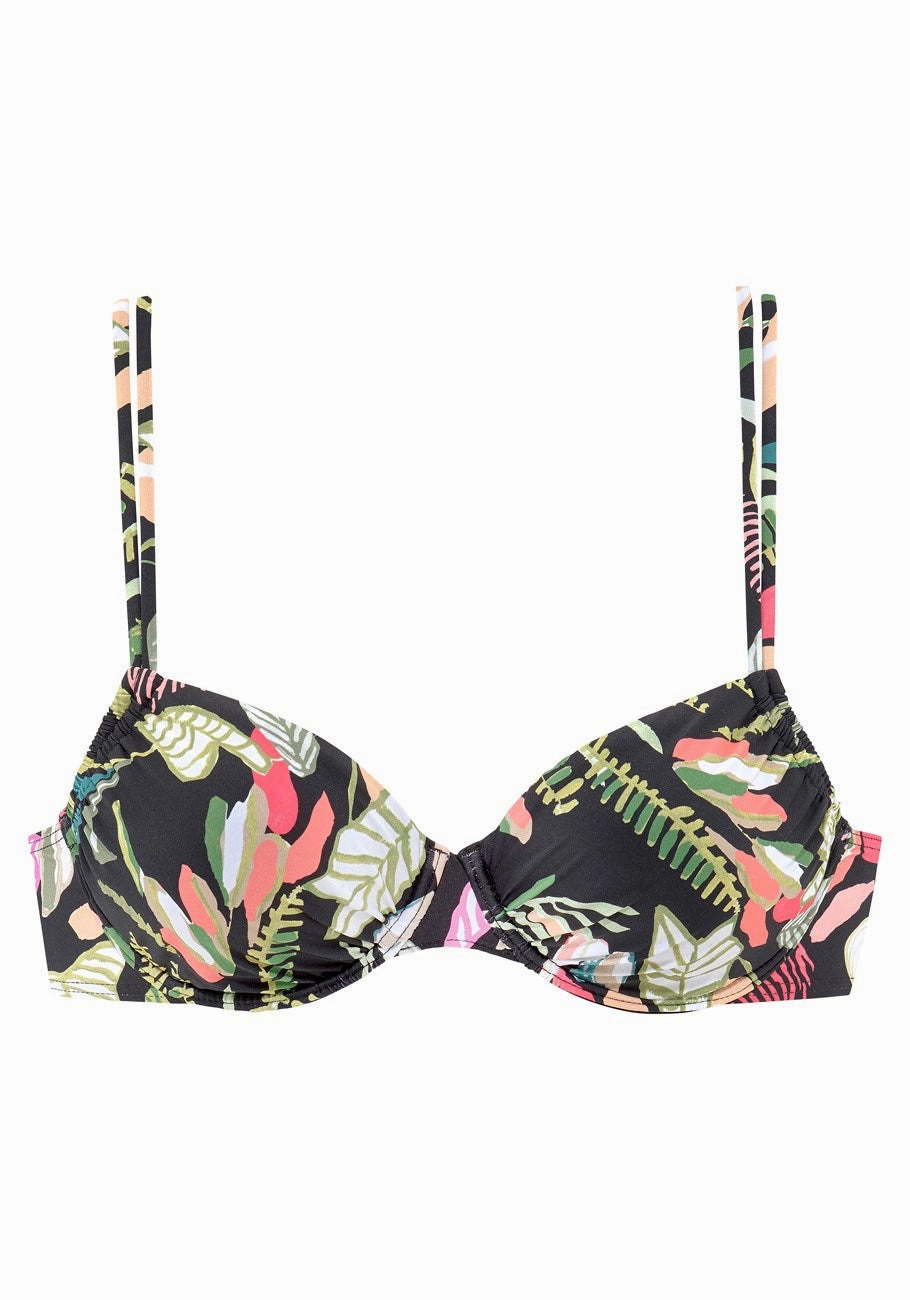 LASCANA Women's Tropical Underwire Bikini Top
