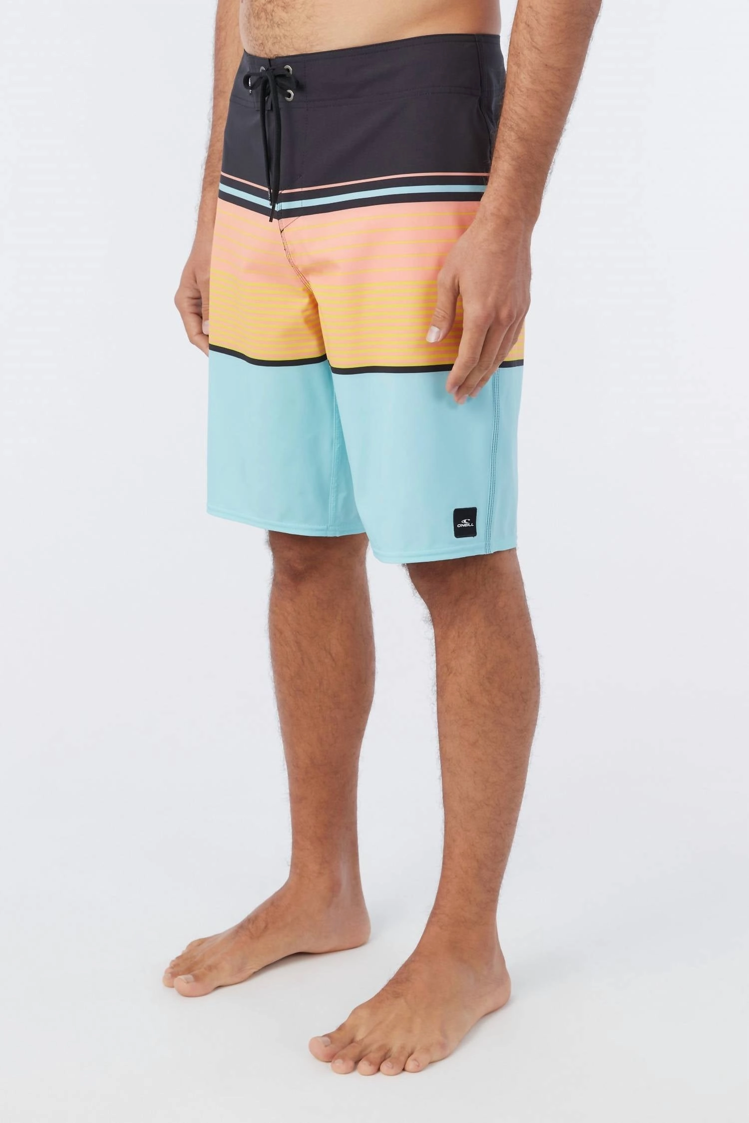 Lennox Stripe 21" Boardshorts In Turquoise