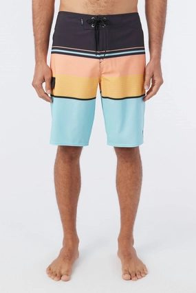 Lennox Stripe 21" Boardshorts In Turquoise