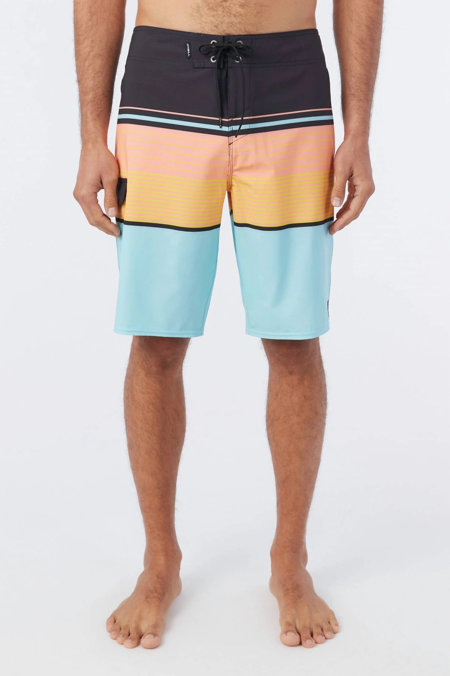 Lennox Stripe 21" Boardshorts In Turquoise