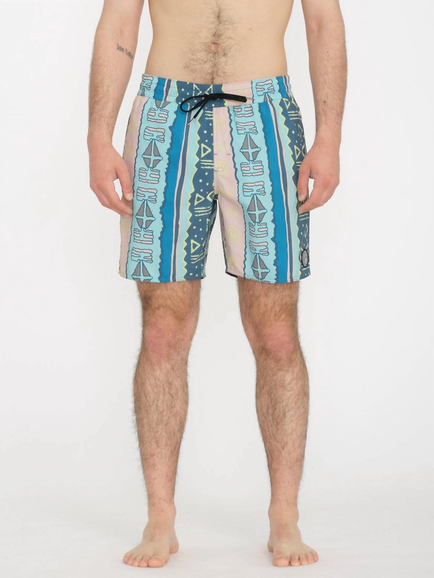 Lido Print Trunk 17" Boardshort In Crete Blue