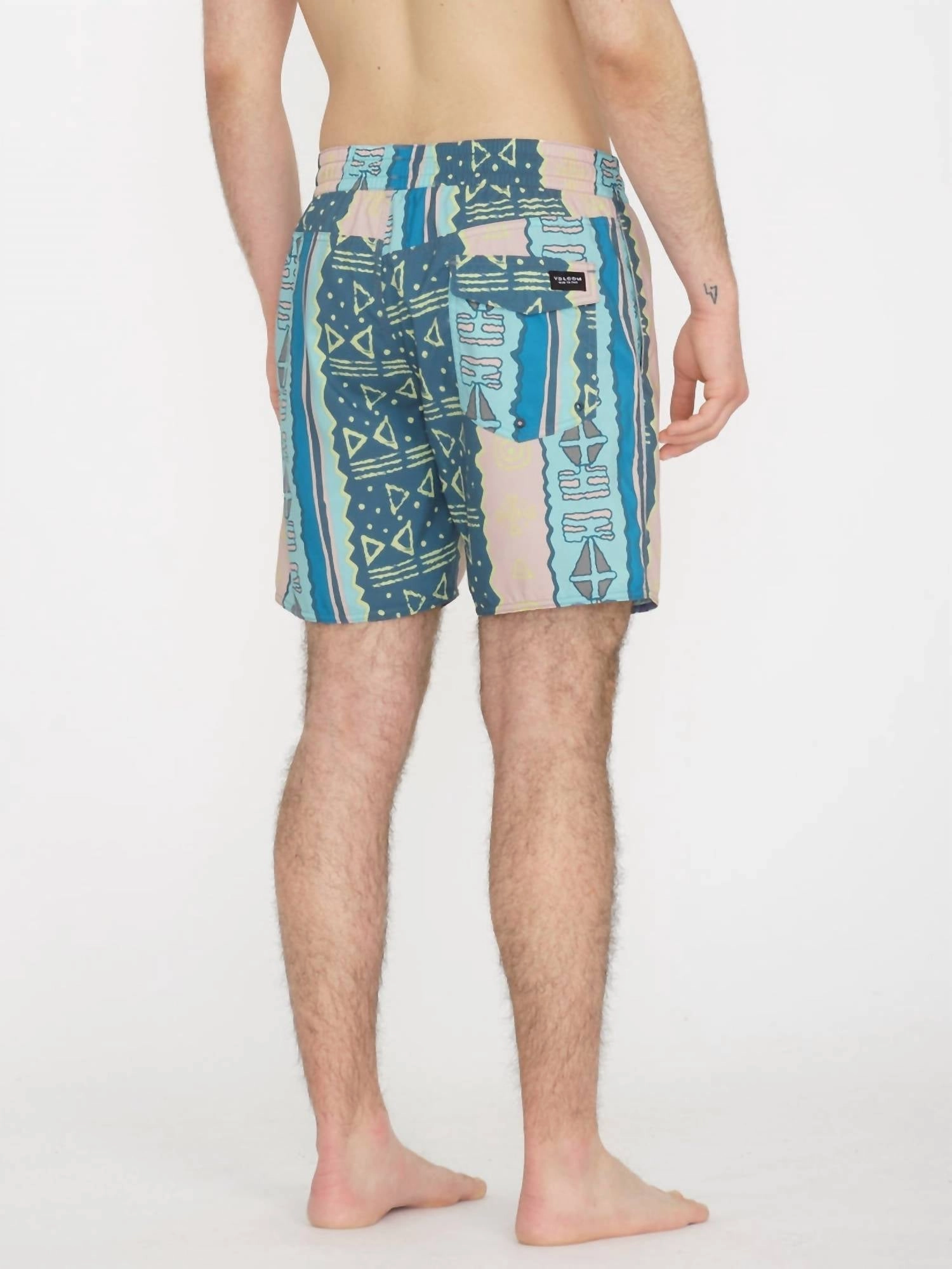 Lido Print Trunk 17" Boardshort In Crete Blue