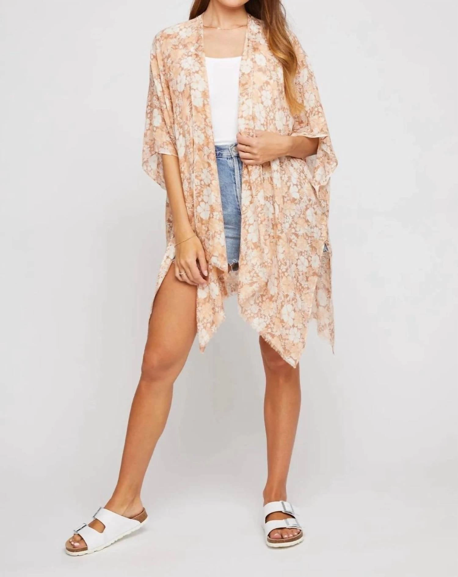 Lightweight Cover-Up In Ginger Floral