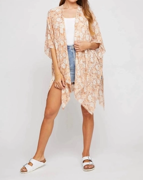Lightweight Cover-Up In Ginger Floral