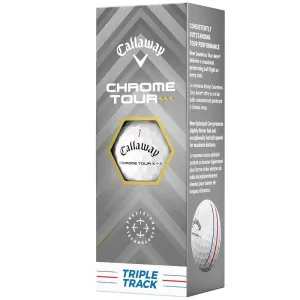 Limited Edition Callaway Chrome Tour TD Triple Track Golf Balls - White - 3 Sleeve Ready to Ship, Funny golf gifts