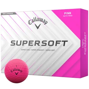 Limited Edition Callaway Supersoft Golf Balls - Matte Pink - 12 Pack Upgrade Your Gear, Airline approved golf bag