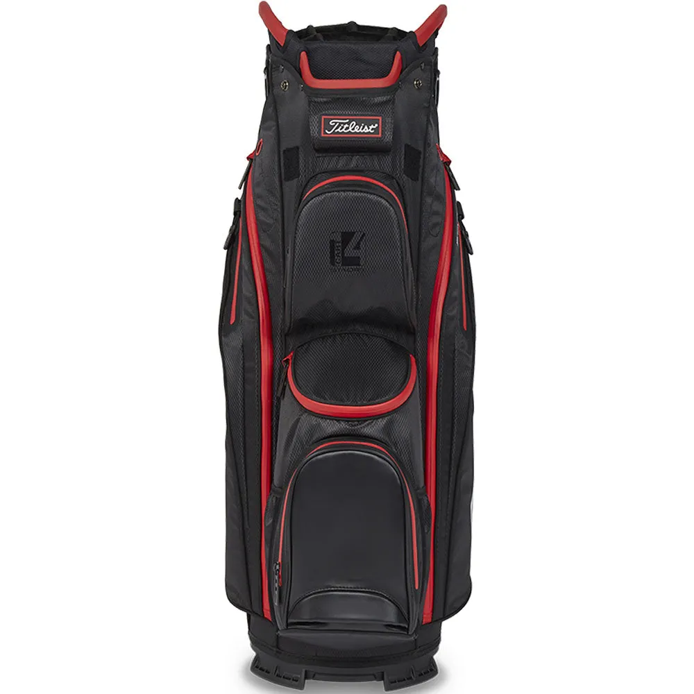 Titleist Cart 14 StaDry Waterproof Cart Bag- Black/Black/Red, Indoor golf putting green, Clearance golf clubs, Rain golf gloves