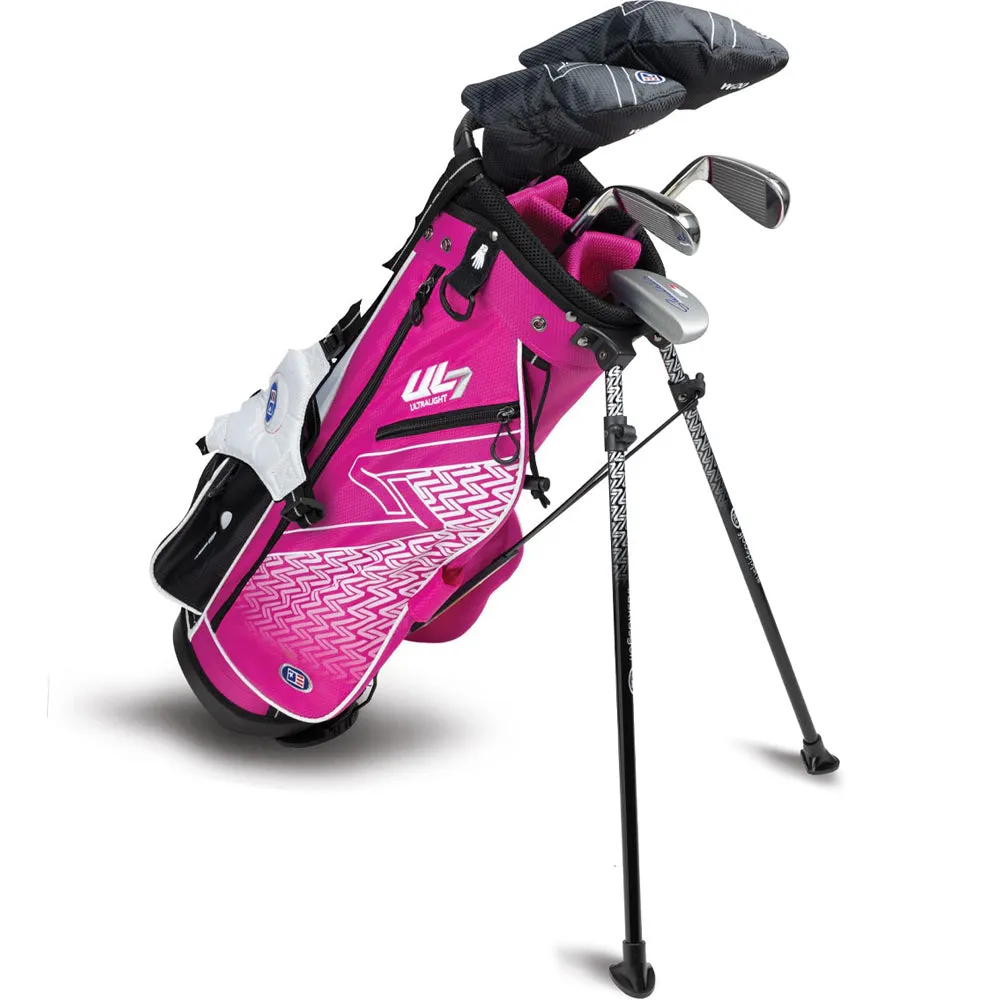 U.S Kids Golf Junior Ultralight 7 51 5 Club Stand Set Pink - (51-54" Golfer Height), USGA approved golf balls