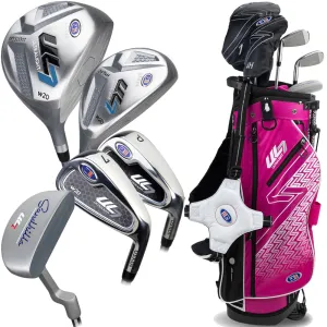 Limited Edition U.S Kids Golf Junior Ultralight 7 51 5 Club Stand Set Pink - (51-54" Golfer Height) Unlock the Deal, Golf travel essentials, Novelty golf head covers