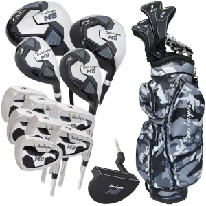 Limited Time Ben Sayers M8 13-Piece Cart Bag Package Set - Camo - Graphite  1" Longer Power Up Your Day, Golf ball beer cooler, Senior golf clubs