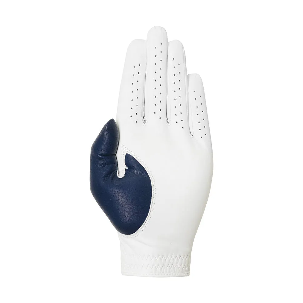 Duca Del Cosma Elite Pro Sentosa Cabretta Leather Golf Glove - White/Navy, Golf club fitting near me, Golf fitness equipment