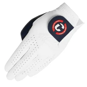 Limited Time Duca Del Cosma Elite Pro Sentosa Cabretta Leather Golf Glove - White/Navy Fan Favorite, Backyard golf setup, Senior golf clubs, Golf bag rain cover