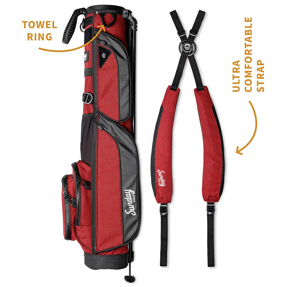 Sunday Golf Loma XL Pencil Stand Bag - Ron Burgundy, Cheap golf equipment, XXL golf gloves, Left-handed golf clubs