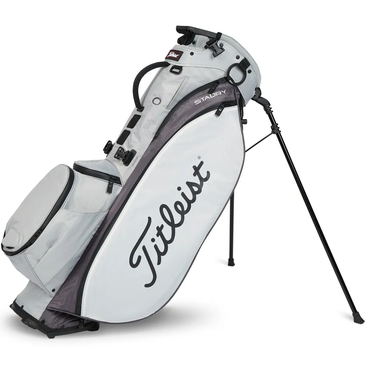 Limited Time Titleist Players 5 StaDry Waterproof Stand Bag - Grey/Graphite/White Best-Selling, Golf gift for men