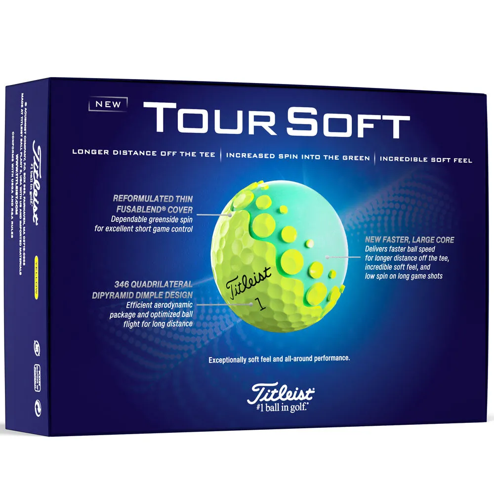Titleist Tour Soft Golf Balls - Yellow - 12 Pack, Golf tournament prizes, Golf ball beer cooler