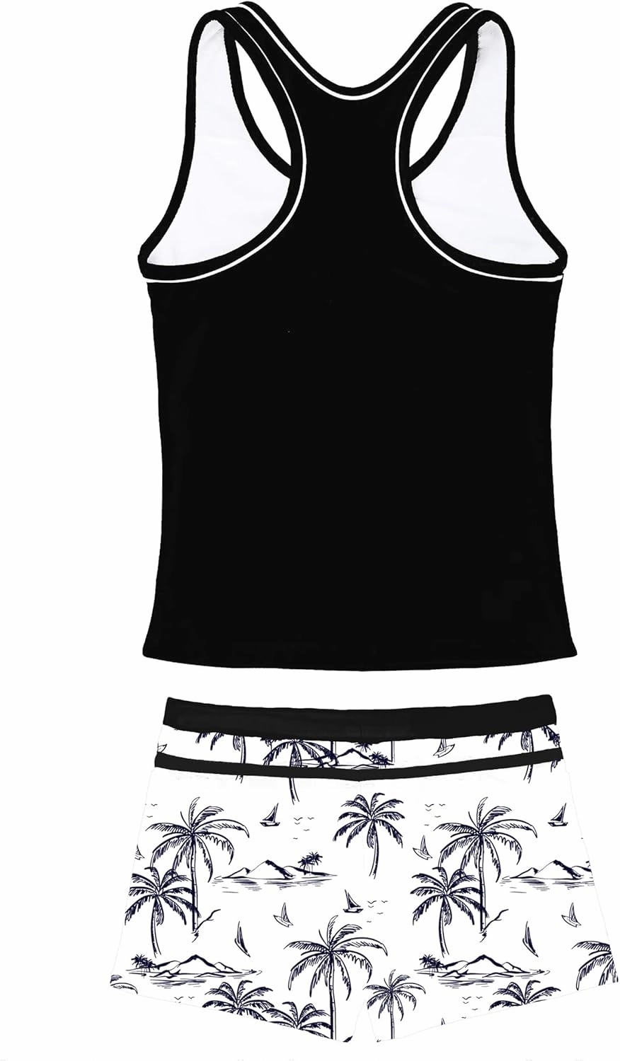 Little Girls' Summer Swimwear Two Piece Boyshort Tankini Kids Swimsuit