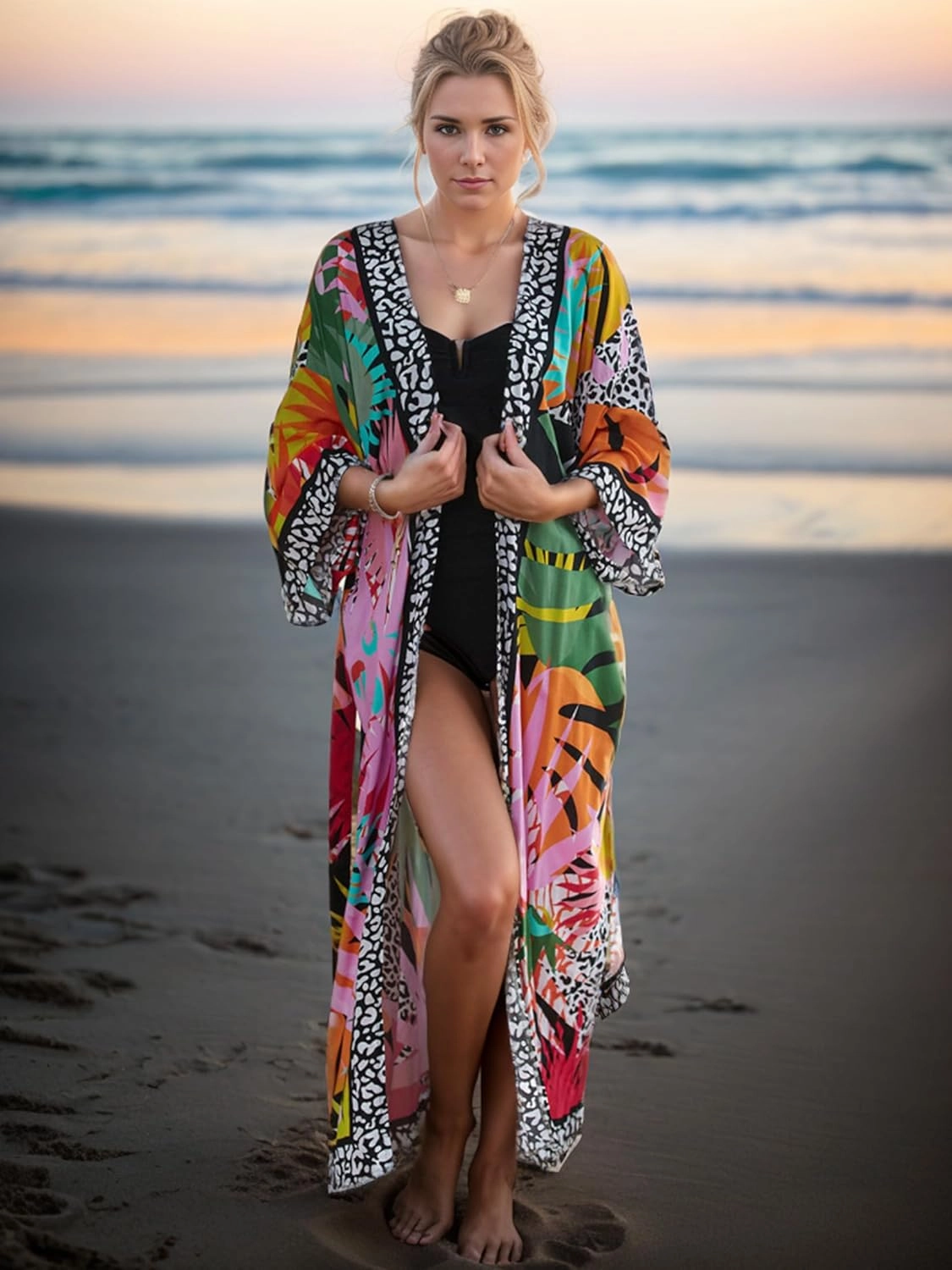 Long Kimonos Swimsuit Cover ups for Women Plus Size Maternity Swimwear Coverup Beach Wear Vacation Outfits
