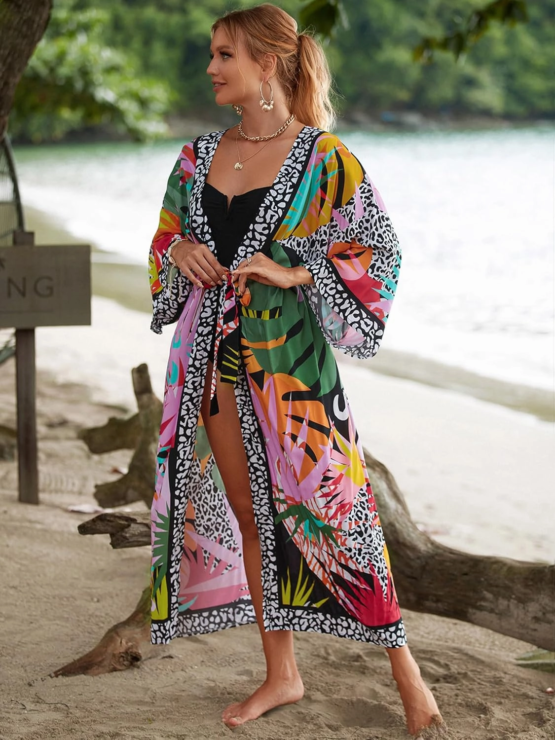 Long Kimonos Swimsuit Cover ups for Women Plus Size Maternity Swimwear Coverup Beach Wear Vacation Outfits