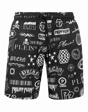 Long Swim-Trunks Logos