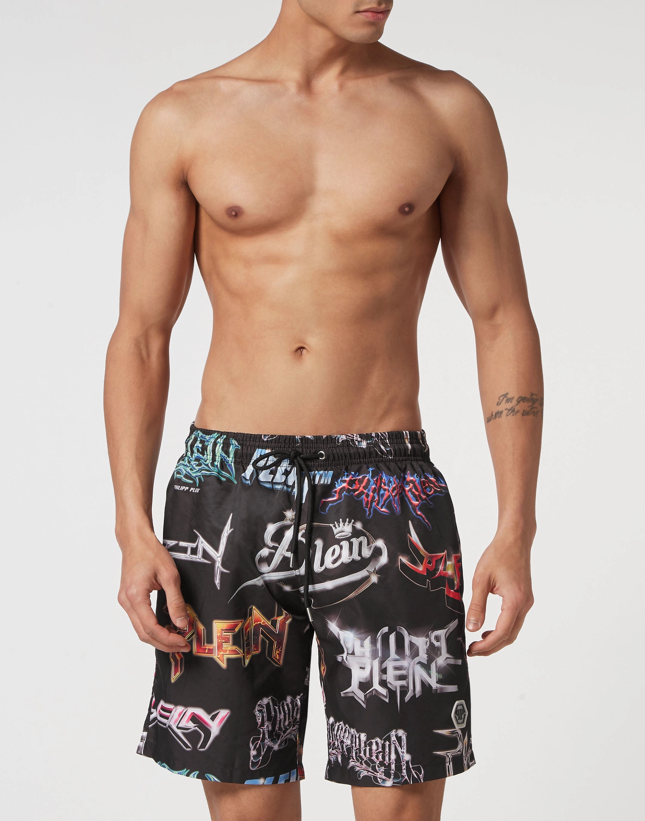 Long Swim-Trunks Logos