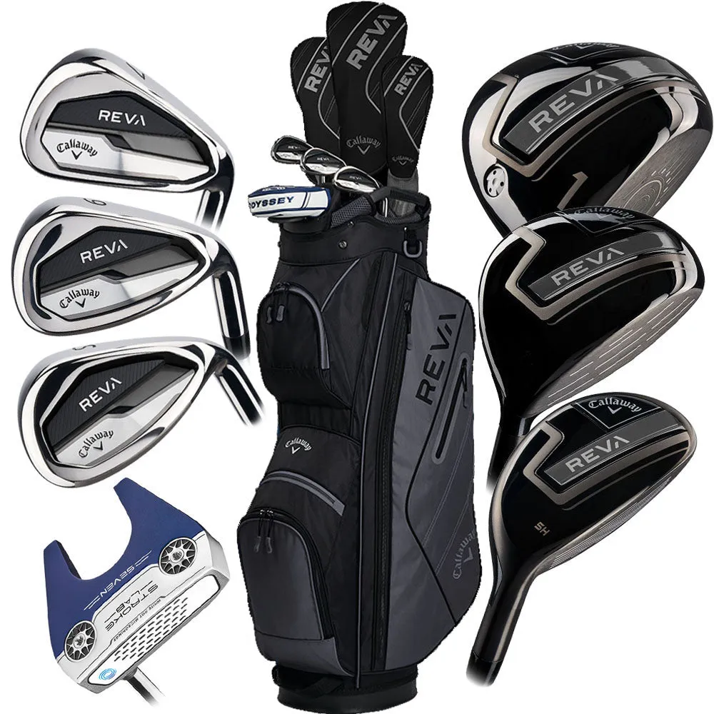 Loved by Thousands Callaway REVA 8-Piece Package Set - Black - Ladies/Youth Most Wanted, Golf shoes for plantar fasciitis, Waterproof golf shoes, Top-rated golf rangefinders 2024