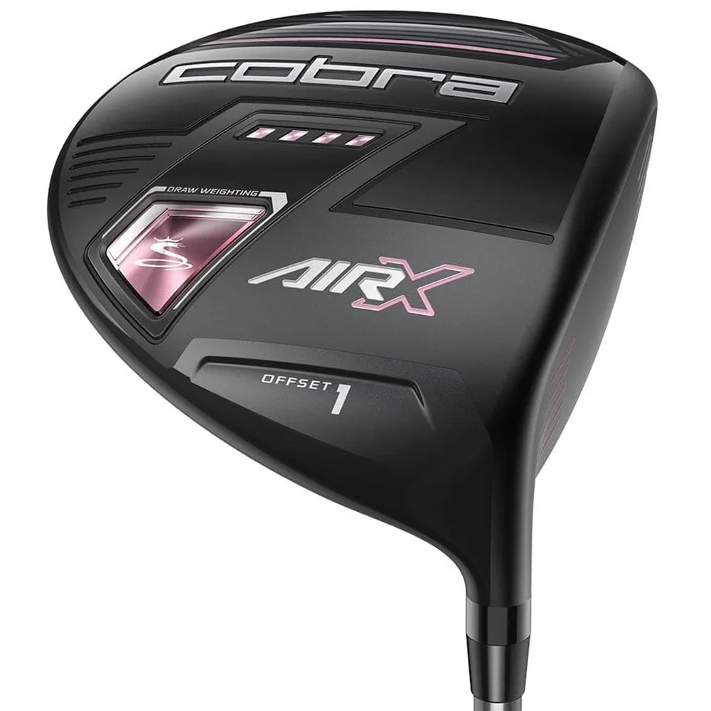 Cobra Air-X Ladies Driver & Fairway Wood (x2) Clubset, Ping G430 hybrid, Adjustable golf driver, Waterproof golf bag cover