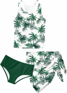 Lovekider 6-12 Years Girls 3 Piece Bathing Suit Quick Dry Swimsuit Tankini Set with Cover Up UPF 50  Swimwear