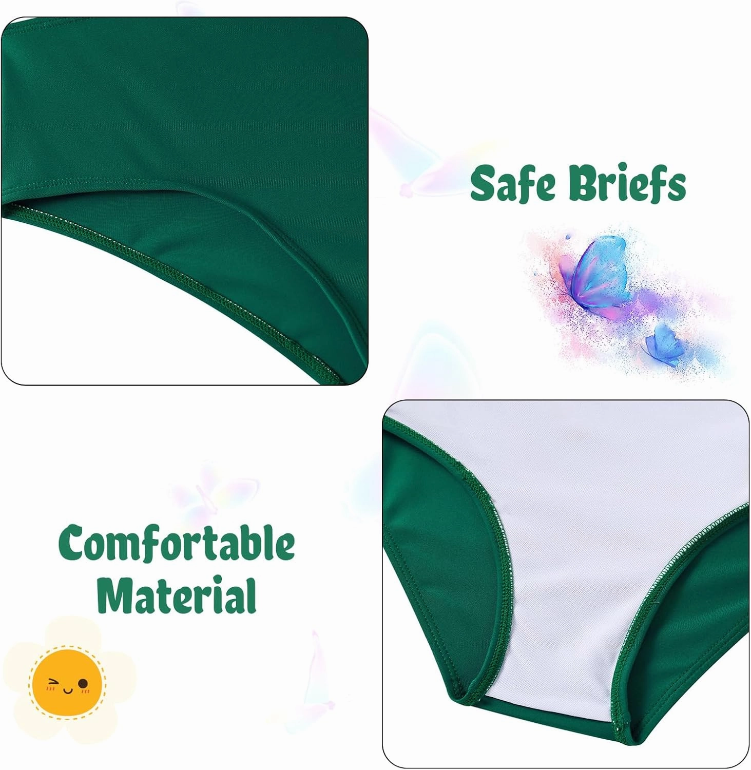 Lovekider 6-12 Years Girls 3 Piece Bathing Suit Quick Dry Swimsuit Tankini Set with Cover Up UPF 50  Swimwear