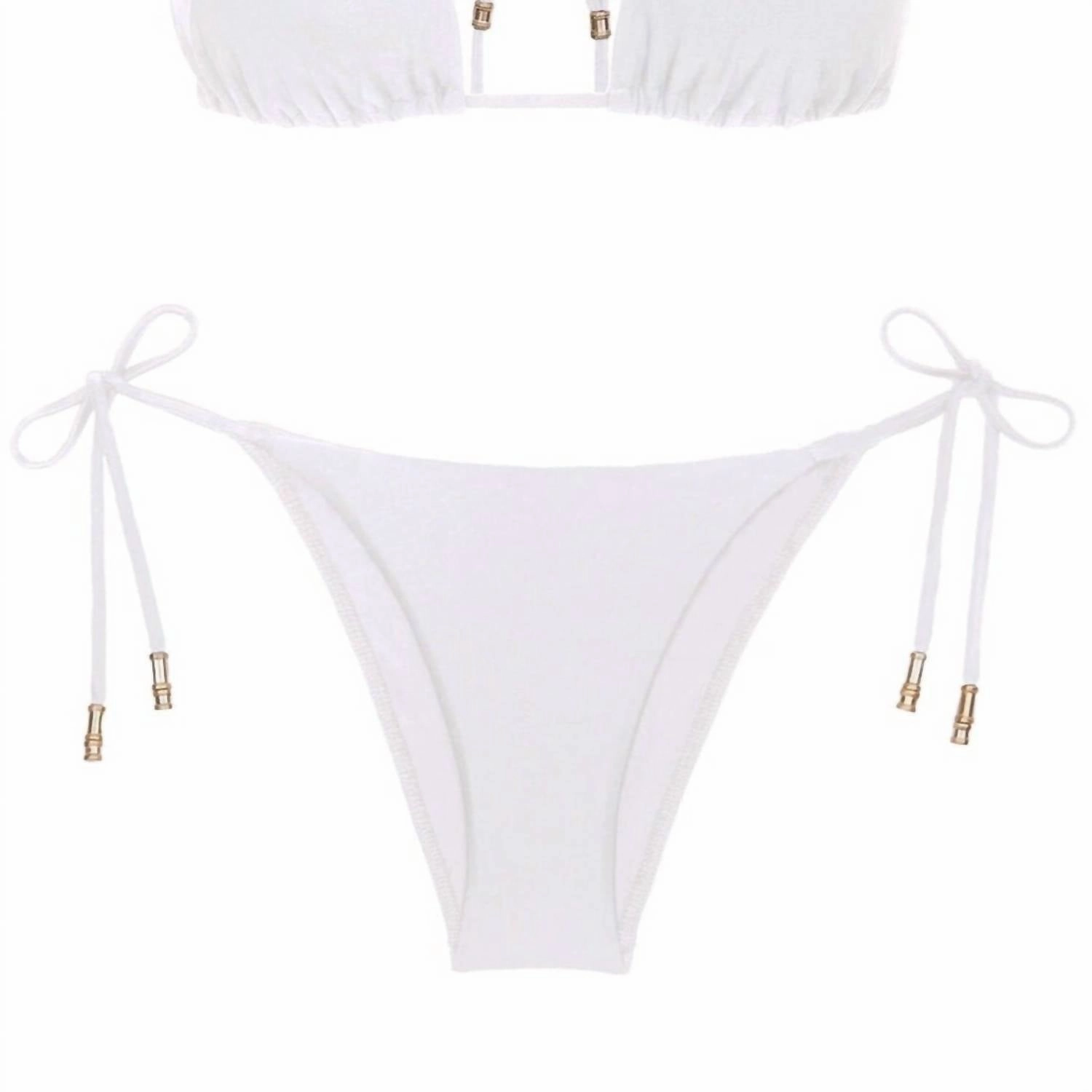 Lucy Tie Side Bottom In White