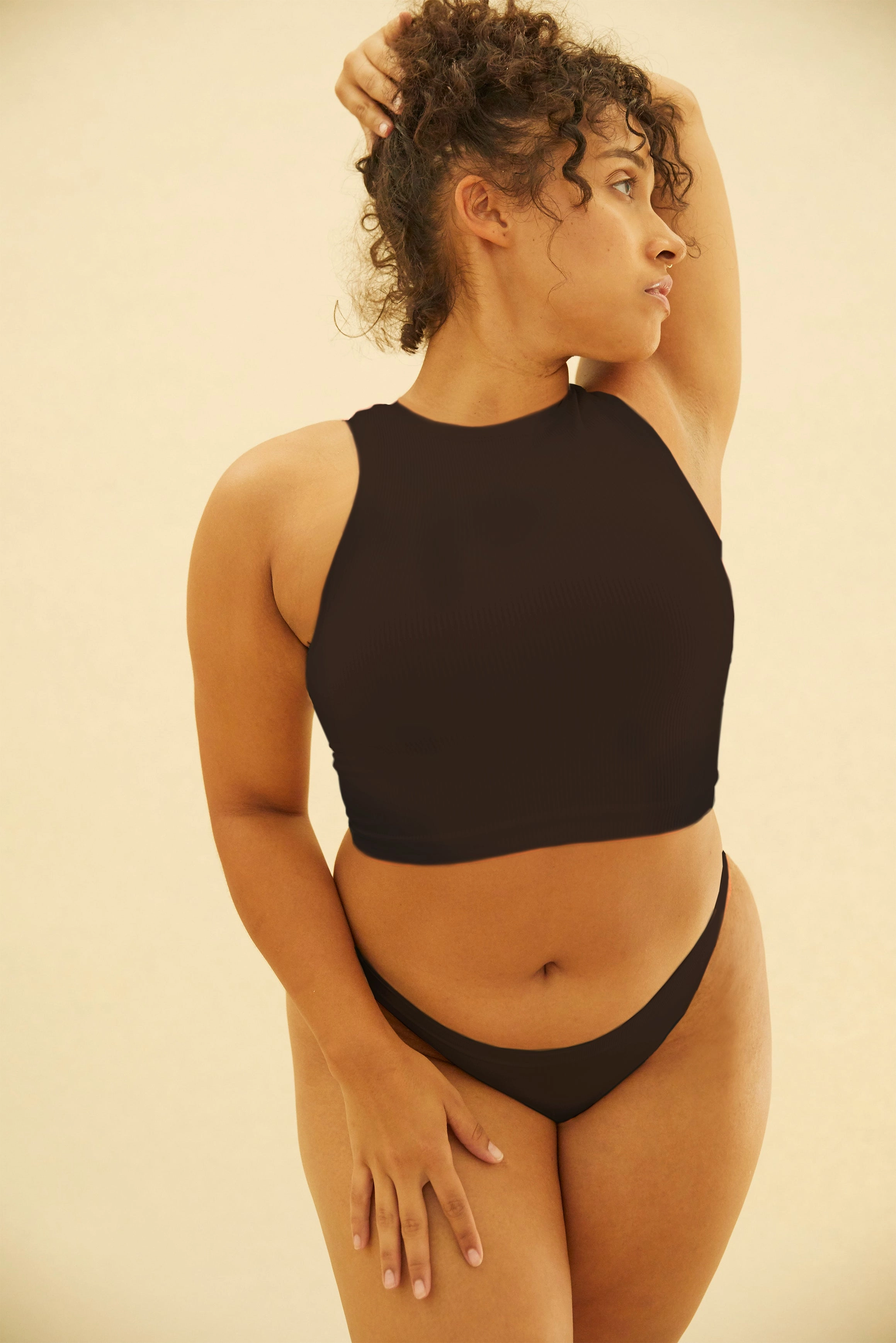 LUMINOUS Ribbed Vest | Black