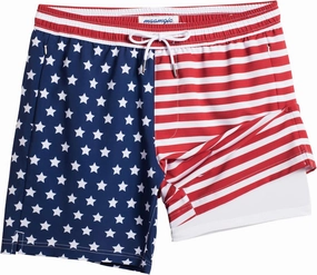 maamgic 2 in 1 Mens Swim Trunks 7 Inch Swim Shorts Swim Suits Board Shorts