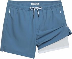 maamgic 5inch Mens Swimming Trunks with Compression Liner 2-in-1 Swim Trunks Stretch Quick Dry Swim Shorts Zipper Pockets