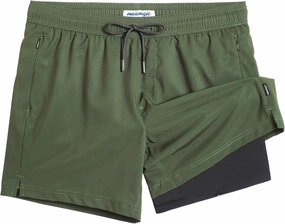maamgic 5inch Mens Swimming Trunks with Compression Liner 2-in-1 Swim Trunks Stretch Quick Dry Swim Shorts Zipper Pockets
