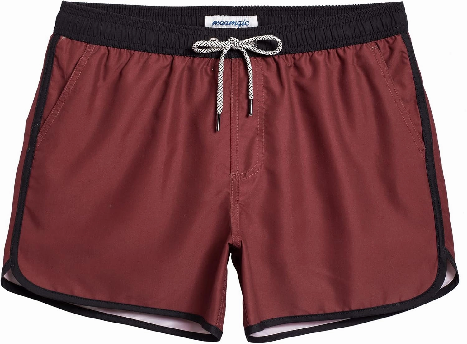 maamgic Mens Boys Short 80s 90s Vintage Swim Trunks with Mesh Lining Quick Dry Swim Suits Board Shorts