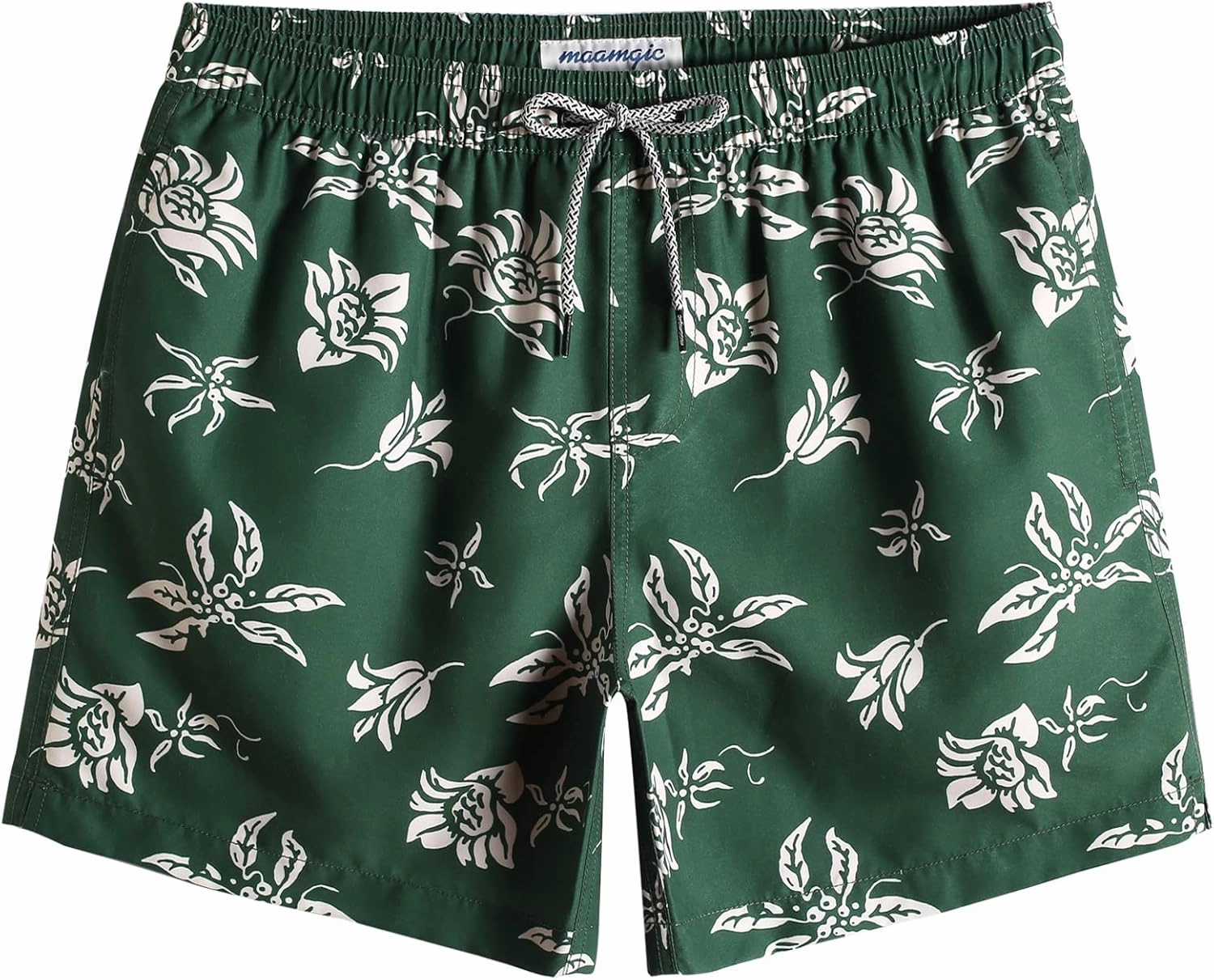 maamgic Mens Swim Trunks 5" Quick Dry Beach Shorts Bathing Suits with Mesh Lining Pockets