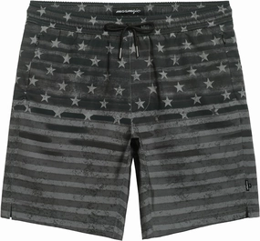 maamgic Mens Swim Trunks 9 Inch with Mesh Lining Bathing Suit Stretch Board Shorts with Zip Pockets for Swimming Shark