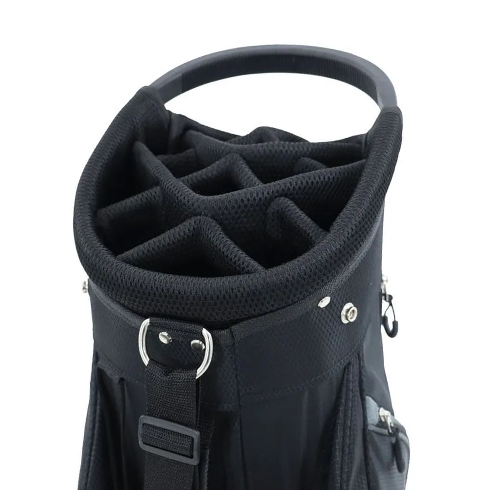 Ben Sayers DLX Cart Bag - Black/Grey, Sustainable golf clothing