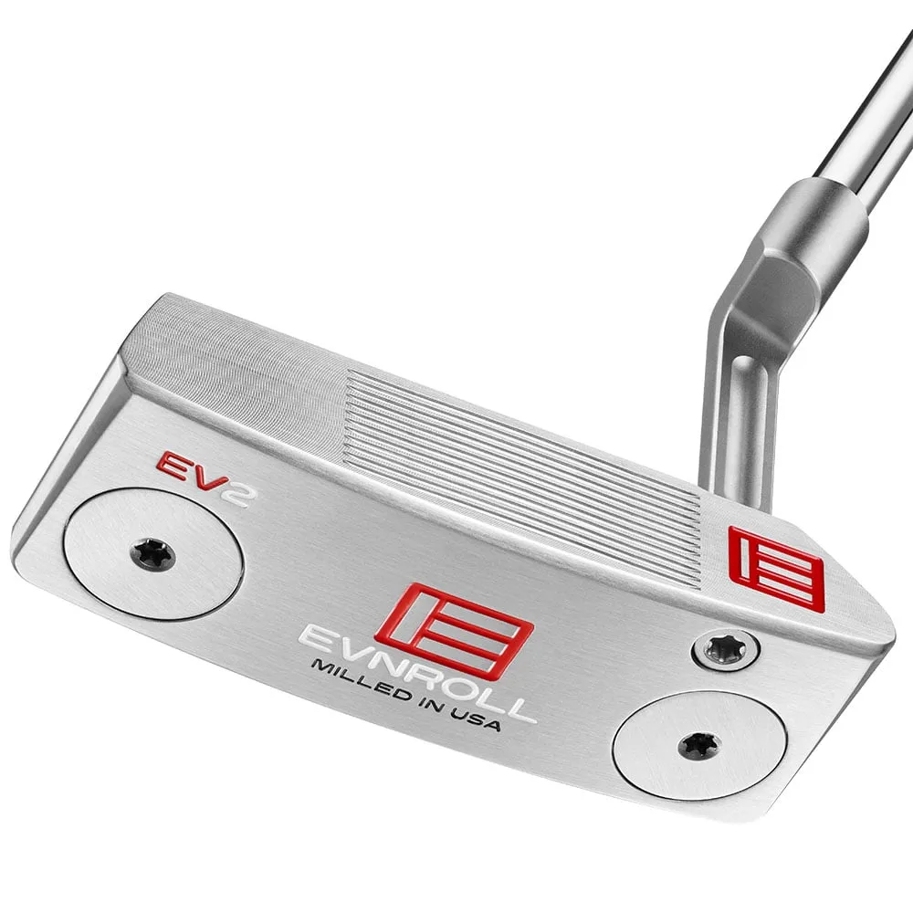 Evnroll EV2 Satin Short Plumber MidBlade Putter - 340g, Wide width golf shoes