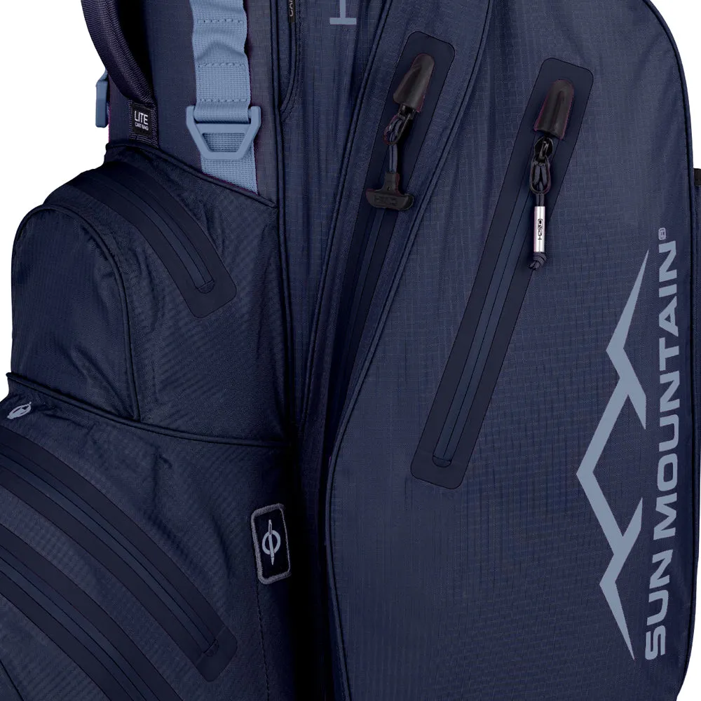 Sun Mountain H2NO Lite Waterproof Cart Bag - Navy Trident, Golf club cleaner, Black Friday golf deals, Summer golf sale