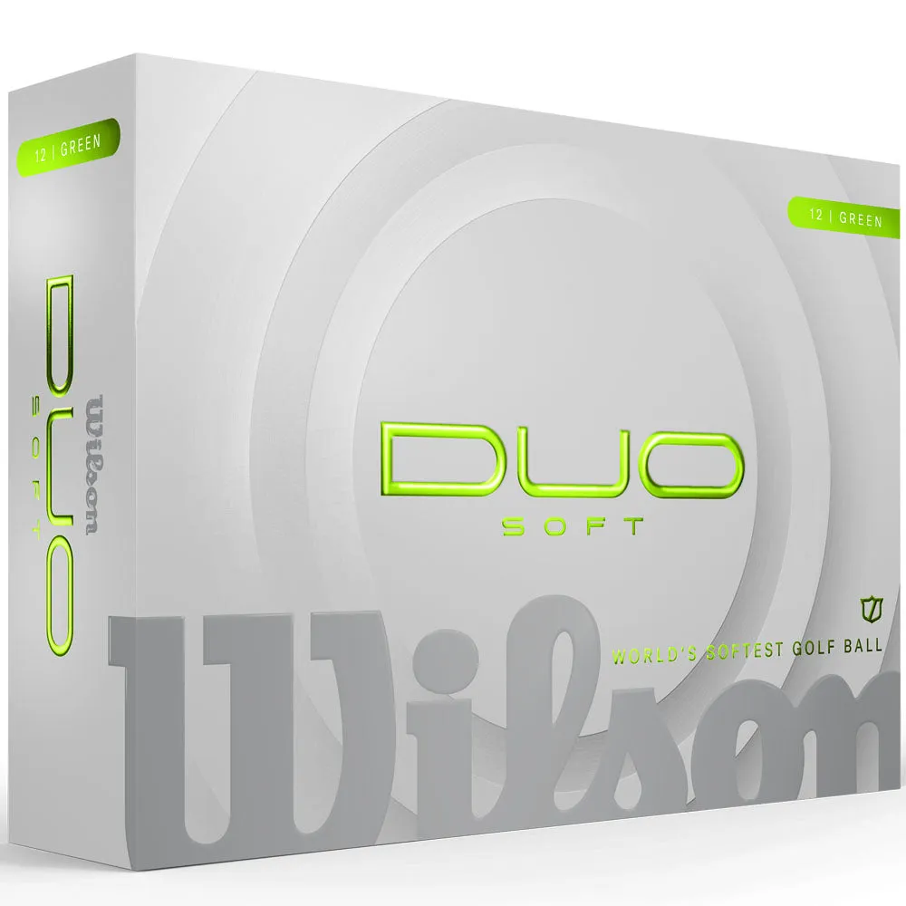 Wilson Staff Duo Soft Golf Balls - Green - 12 Pack, Golf practice net, Golf bag cooler pocket, Golf shaft flex chart