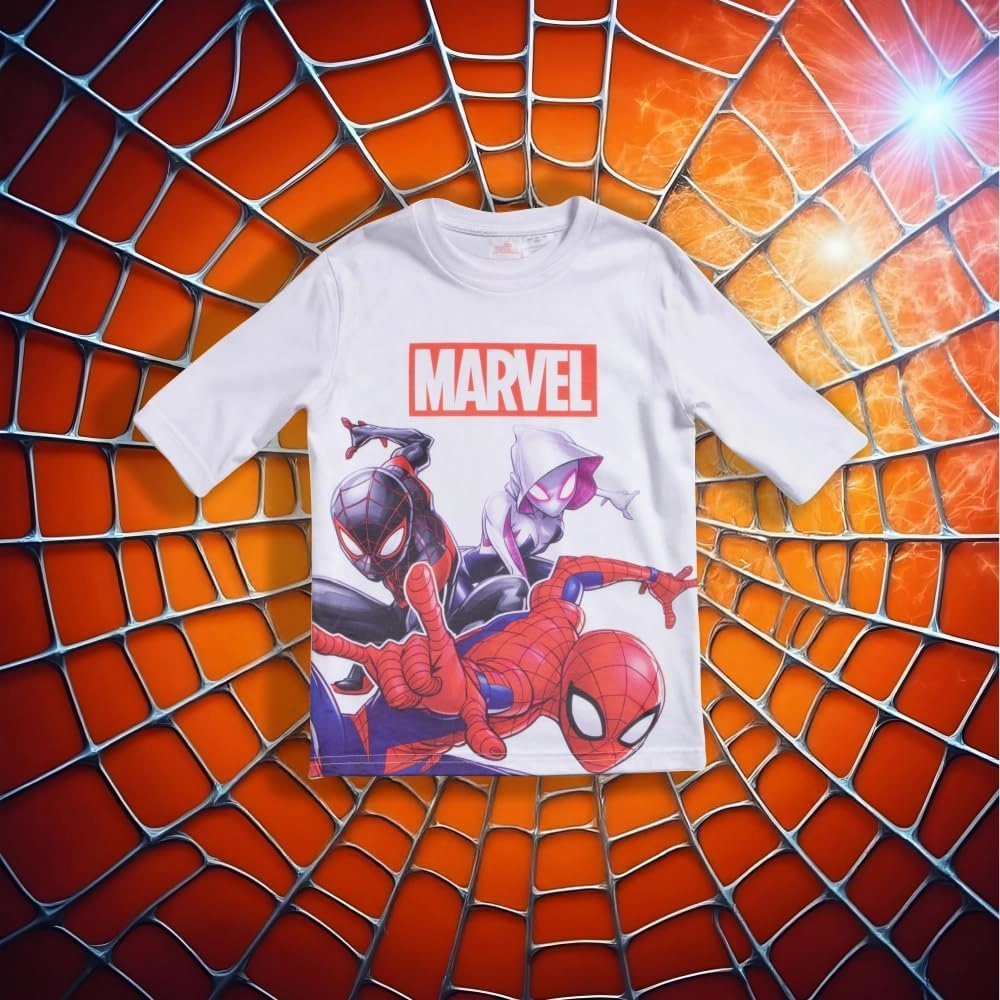 Marvel Boys Avengers, Spiderman, Black Panther, Captain America, Miles Morales 2-Piece Swimsuit Set, Rash Guard & Swim Trunks