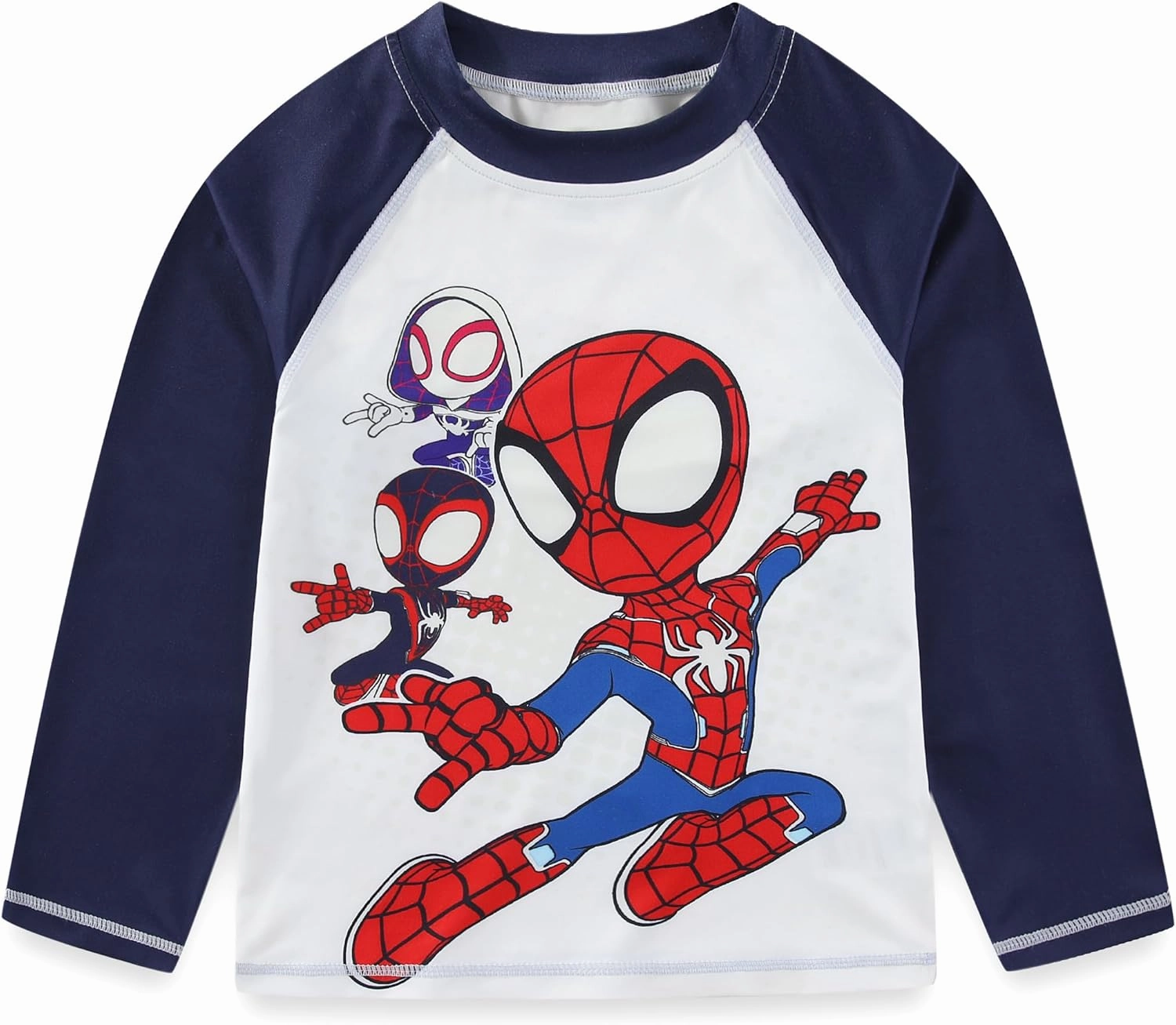 Marvel Spider-Man Boys UPF 50  Rash Guard and Swim Trunks for Toddler and Big Kids