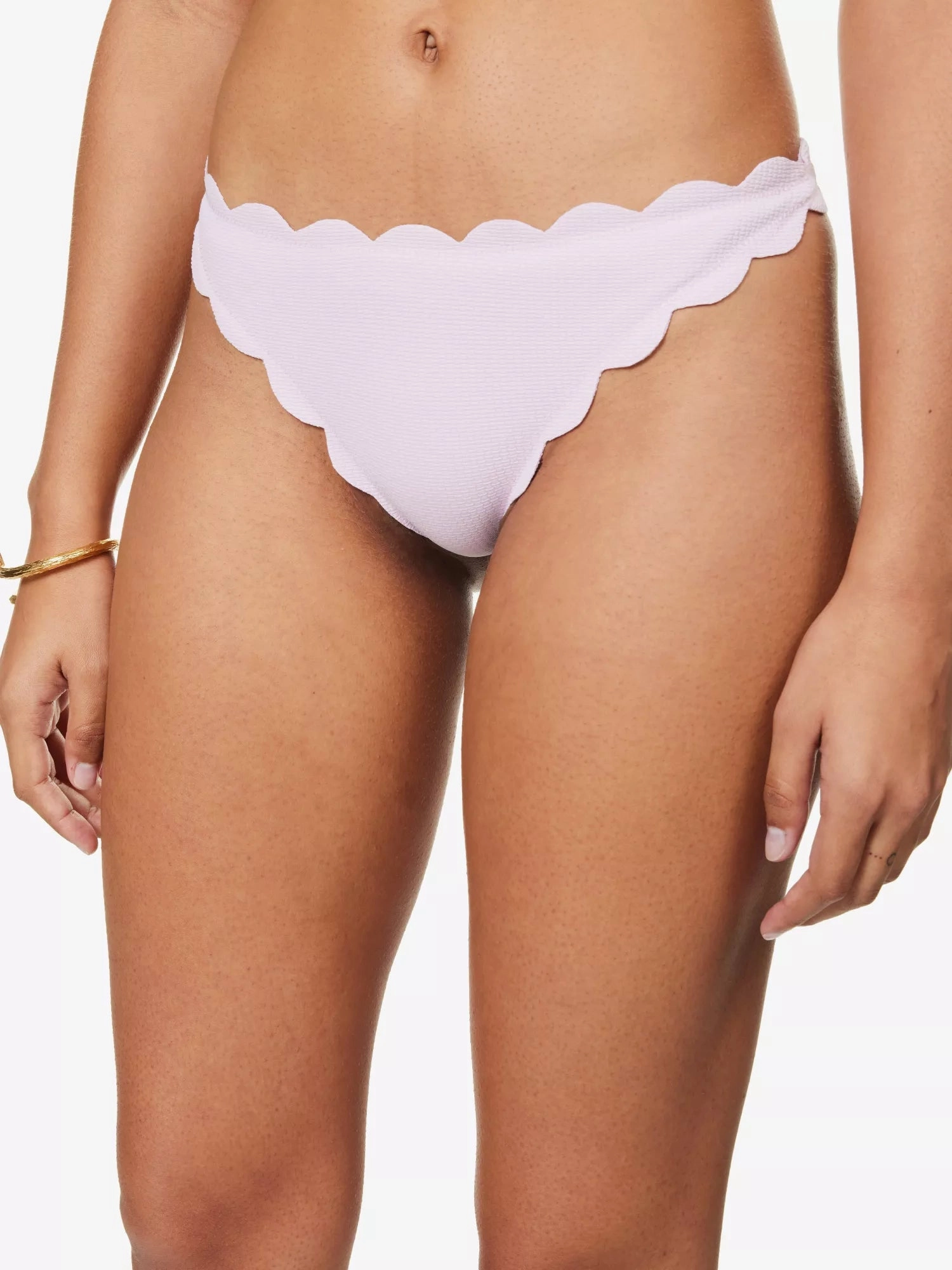 MARYSIA North Scalloped-Trim Mid-Rise Bikini Bottoms