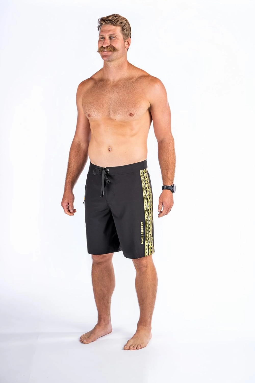 Maui Rippers Mens 21" Board Short Swim Trunks 4-Way Stretch with Large Pockets