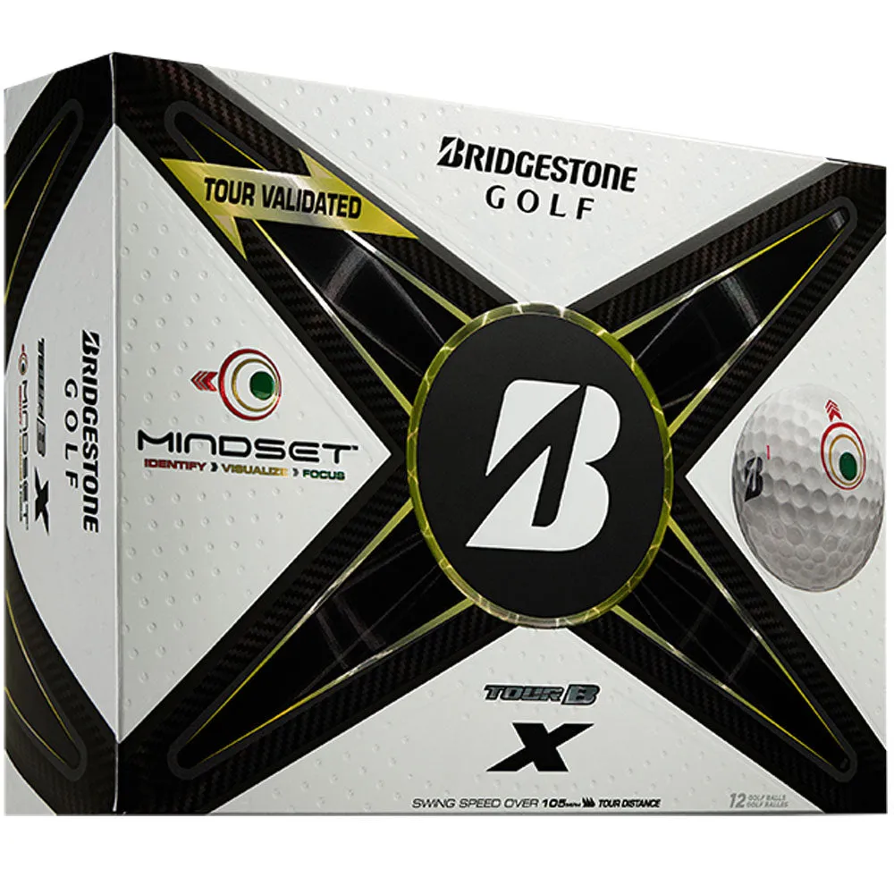 Bridgestone TOUR B X Golf Balls  - MindSet - 12 Pack, Best golf gifts 2024, Adidas golf shoes, Golf cart accessories