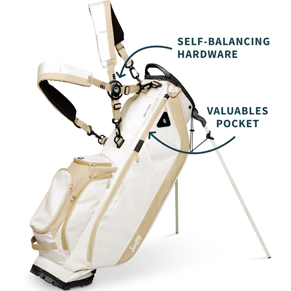 Sunday Golf Ryder '23 Stand Bag  - Toasted Almond, Golf ball beer cooler