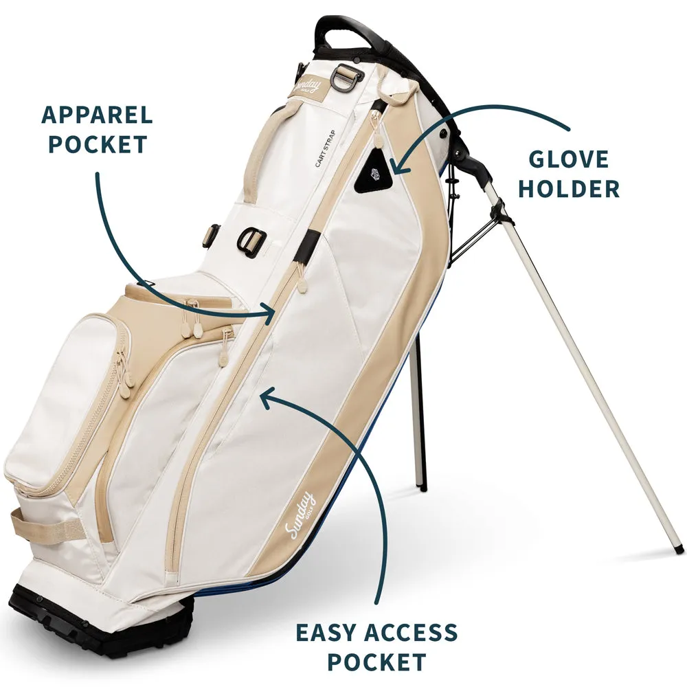 Sunday Golf Ryder '23 Stand Bag  - Toasted Almond, Golf tournament prizes, Golf chipping net, Golf practice net